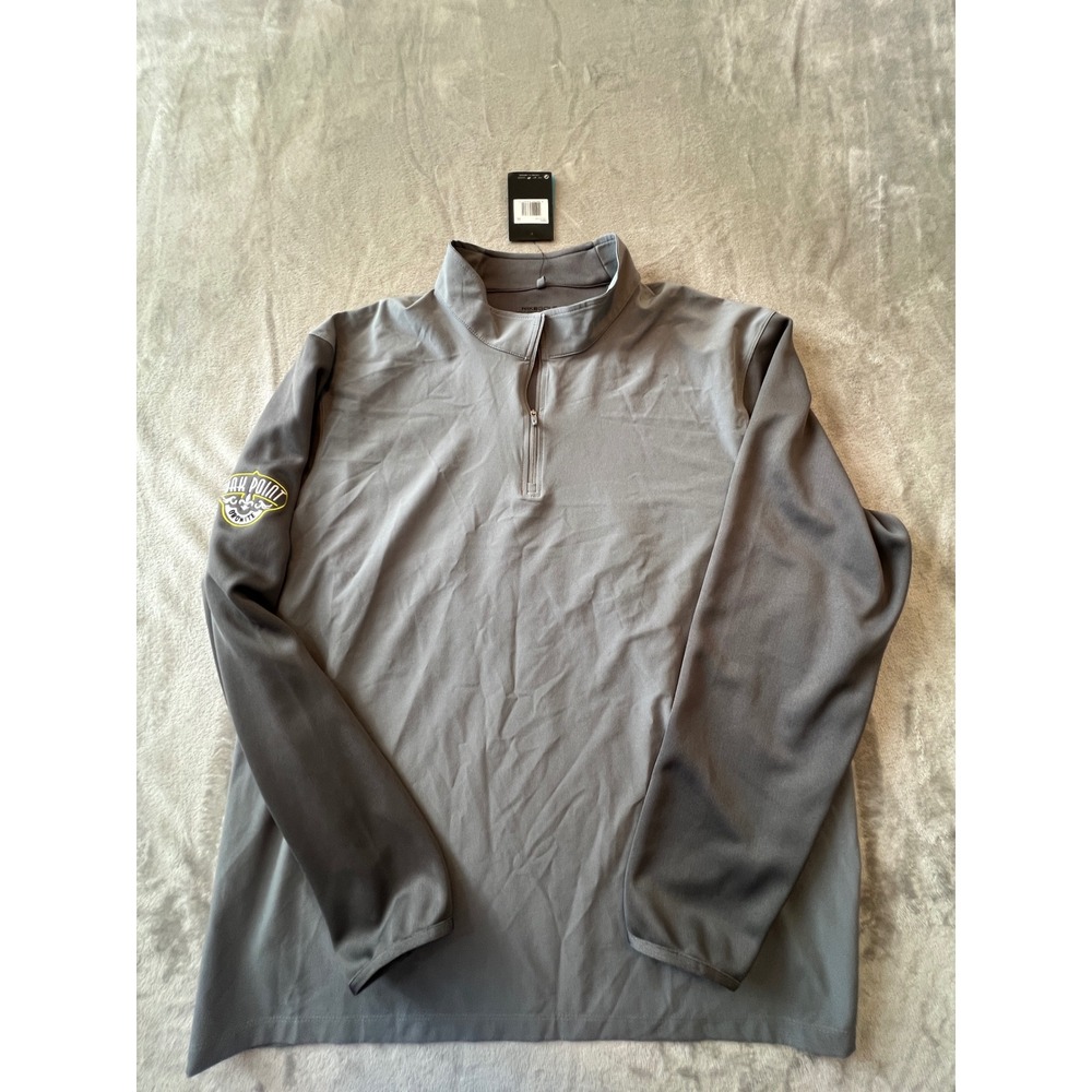 Nike Golf 1/4 Zip Pullover Mens 2XL Gray Dri-Fit Oak Point Oronite NWT